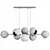 Elegant Glass Shade Rack Ceiling Lamp 3D model small image 2