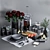 Modern 6-Piece Table Set 3D model small image 1