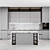 Sleek Modern Kitchen: Customizable Design 3D model small image 1