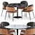 Elegance Defined: Minotti Fil Noir Leather Dining Table 3D model small image 2