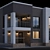 Modern Cottage Model for Residential Development 3D model small image 4
