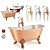 Sleek Metal Clawfoot Bathtub 3D model small image 1