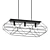 Industrial Black Hanging Lamp 3D model small image 1