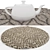 Versatile Round Rugs Set 3D model small image 4