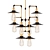 Bronze Industrial Pendant Chandelier 3D model small image 1
