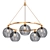 Elegant Solitaire Gray Chandelier 3D model small image 1