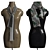 Elegant draped manikin with varying textures 3D model small image 2