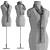 Elegant draped manikin with varying textures 3D model small image 3