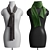 Elegant draped manikin with varying textures 3D model small image 4