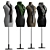 Elegant draped manikin with varying textures 3D model small image 5