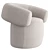 Ruff Swivel Small Armchair: Premium Comfort in Compact Design 3D model small image 2