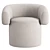 Ruff Swivel Small Armchair: Premium Comfort in Compact Design 3D model small image 3