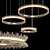Thera 02 Triple & Double Ring Chandelier 3D model small image 1