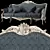 Elegant Rococo Sofa: Exquisite Comfort 3D model small image 1