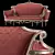Elegant Rococo Sofa: Exquisite Comfort 3D model small image 4