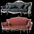Elegant Rococo Sofa: Exquisite Comfort 3D model small image 7