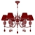 Title: Murano Crystal Pendant Chandelier 3D model small image 3