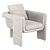 Elegant florica armchair 3D model small image 1