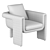 Elegant florica armchair 3D model small image 4