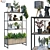 Modern Vertical Plant & Decor Set 3D model small image 1