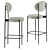 Beige Barstool by Verner Panton 3D model small image 2