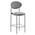 Beige Barstool by Verner Panton 3D model small image 13
