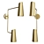 Brushed Brass Swing Arm Sconce 3D model small image 1