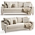 Sleek Sloan Sofa: Modern Comfort, Timeless Elegance 3D model small image 1