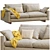 West Elm Harmony Sofa: Modern Style & Maximum Comfort 3D model small image 1
