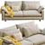 West Elm Harmony Sofa: Modern Style & Maximum Comfort 3D model small image 4