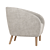 Elegant Scoop Armchair: John Lewis Design 3D model small image 3