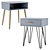 Iwain Bedside Table: Sleek and Functional 3D model small image 1