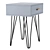 Iwain Bedside Table: Sleek and Functional 3D model small image 3