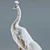 Elegant White Peacock Decoration 3D model small image 12