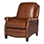 Luxury Leather Recliner 3D model small image 1