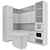 Modern52 Black White Kitchen 3D model small image 6