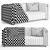 Modern River Sofa 3D model small image 4