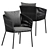 Elegant Porto Dining Chair & Tosca Table Set 3D model small image 4