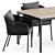 Stylish Porto Dining Chair & Illum Table Set 3D model small image 2