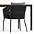 Stylish Porto Dining Chair & Illum Table Set 3D model small image 3