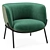 BomBom Armchair: Sleek and Stylish Seating 3D model small image 3