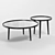 Elegant Mirror Coffee Table Set 3D model small image 1