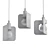 Elegant Corner Pendant Lamp 3D model small image 2