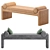 Coco Republic Bleecker Velvet & Leather Bench 3D model small image 6