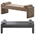 Coco Republic Bleecker Velvet & Leather Bench 3D model small image 1