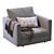 West Elm Harris Armchair: Modern Comfort 3D model small image 1