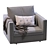 West Elm Harris Armchair: Modern Comfort 3D model small image 3
