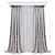 Elegant Sheer Curtain Panels 3D model small image 1