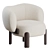 Elegant Moon Slipper Chair by Philippe Hurel 3D model small image 2