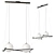 Giana Opal Glass Linear Suspension 3D model small image 2